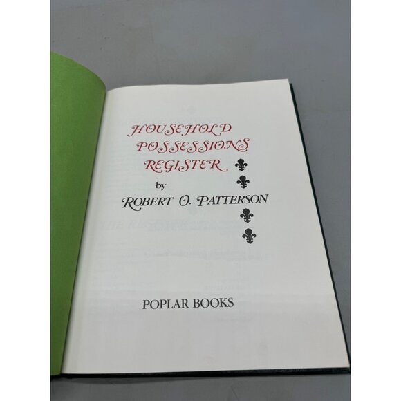 Household possessions register book Robert Patterson hardcover copyright READ - Picture 4 of 5